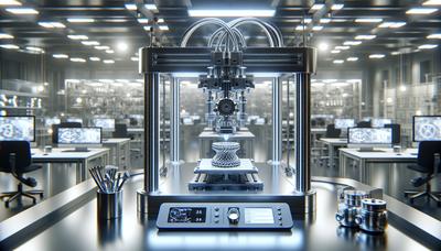 3D-printer maakt aluminium onderdelen in moderne laboratorium.