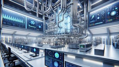 Matériau de refroidissement avancé dans un environnement de laboratoire de haute technologie.