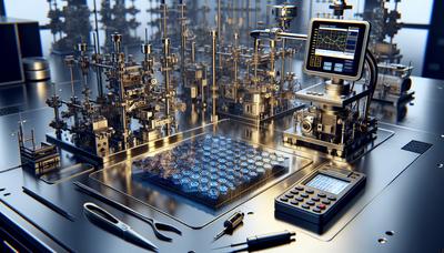 Celle solari avanzate a perovskite in fase di test sotto apparecchiature di laboratorio.

