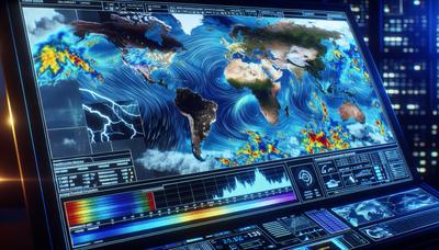 Modello meteorologico avanzato che prevede eventi di piogge estreme.