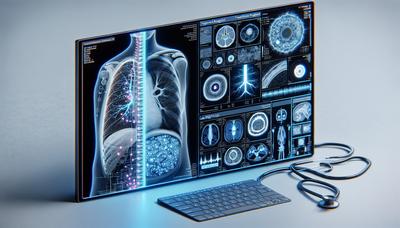 Analyse d'imagerie diagnostique par IA par rapport aux résultats de la radiologie.