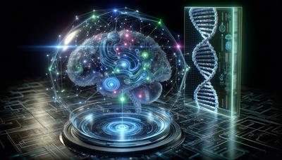 "Rede neural de IA com holograma de fita de DNA"