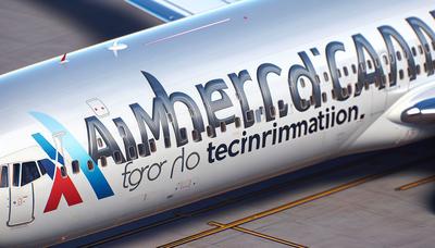 Amerikanska flygbolaget American Airlines plan med fet text: "Nolltolerans mot diskriminering"

