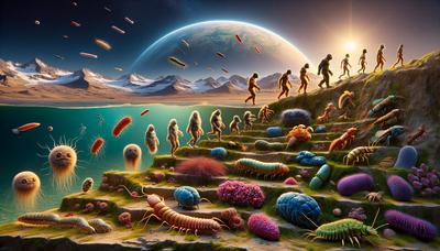 Antichi microbi ed evoluzione di forme di vita complesse in sequenza.