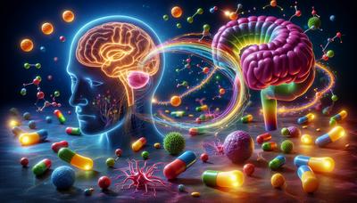 Vitamines B et illustration de la connexion intestin-cerveau saine