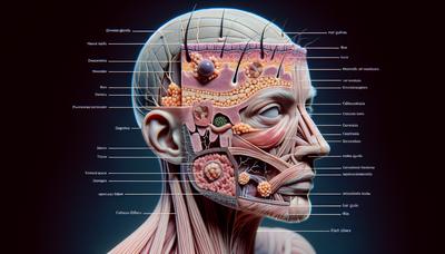 Planta da pele humana com diagramas médicos.