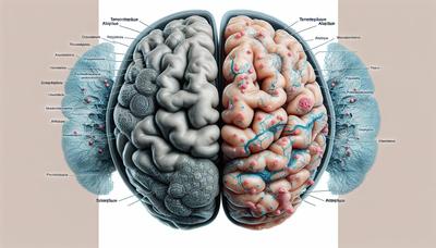 Comparação da anatomia cerebral com os efeitos de tenecteplase e alteplase.