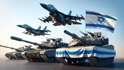 Bundeswehr-Panzer und Kampfflugzeuge mit israelischer Flagge