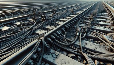 Verbrannte Zugkabel und beschädigte Bahngleis-Infrastruktur