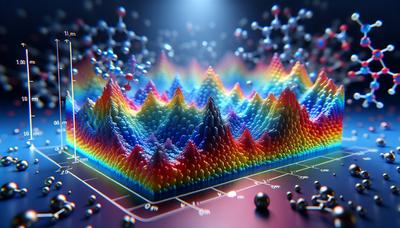 "Material que cambia de color indicando variaciones de temperatura a escala nanométrica."