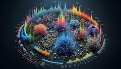 Kleurrijke grafiek die single-cell RNA data-analyse visualiseert.