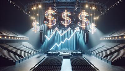 Konsertlokal med dollartecken och inflationsdiagram.

