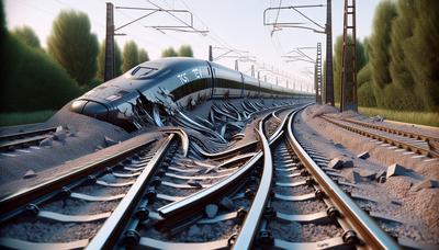 Voies TGV endommagées bloquant les lignes de trains à grande vitesse.