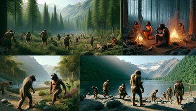 Representación de grupos separados de neandertales a través de paisajes diversos.