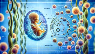 Diagramma dello sviluppo embrionale che evidenzia le vie della beta-catenina