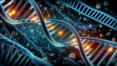 DNA-streng met gemarkeerd SMIM1-gen segment.