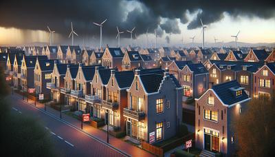 Illustratie van de Nederlandse woningcrisis en stijgende energiekosten.