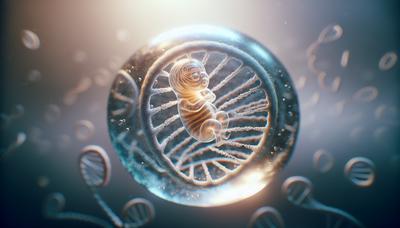 Vroeg embryo met gemarkeerde DNA-indelingspatronen