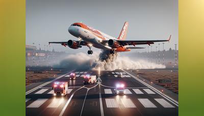 Aereo EasyJet atterraggio di emergenza all'aeroporto di Fiumicino.