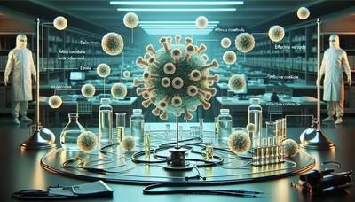 Structuur van het ebolavirus met wetenschappelijke illustraties en behandelingen.