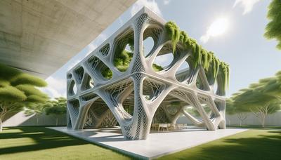 Estructura de concreto impresa en 3D ecoamigable con fibras de celulosa.