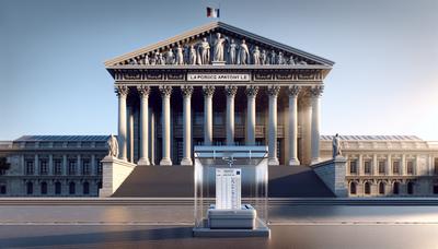 Urne vide devant le Parlement français