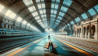 Piattaforme ferroviarie vuote a Roma Termini e Tiburtina.