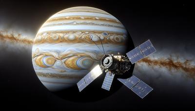 Raumsonde Europa Clipper reist zum Jupitermond Europa.