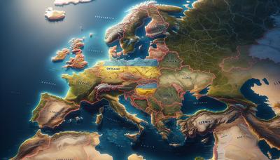 Mappa europea con Ucraina e Germania evidenziate.