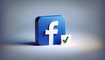 Logo Facebook avec bulletin de vote et coche