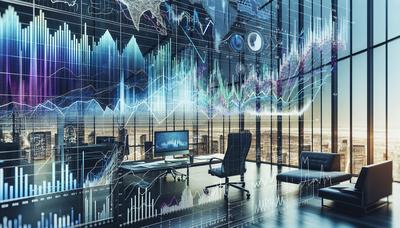 Financiële grafieken en diagrammen die economische datatrends weergeven.