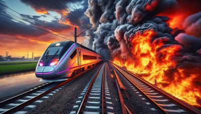 Incendio vicino ai binari ferma i treni ad alta velocità.