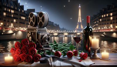 Icône du cinéma français dans un cadre romantique parisien.