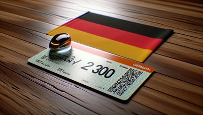 Deutschland Zugticket Deutschland-Flagge zukünftiges Datum 2030