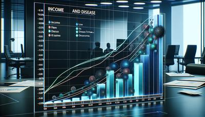 Graphique montrant les schémas de propagation des maladies par rapport aux revenus.