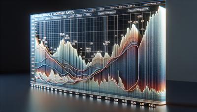 Gráfico mostrando a tendência de alta nas taxas de hipoteca nos EUA.