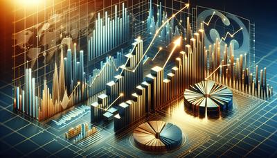 Gráficos y diagramas que muestran oportunidades de crecimiento económico.