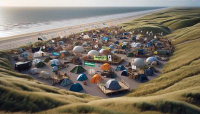 Greenpeace-Protestlager in der Nordsee.