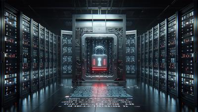 Centre de données piraté avec verrou numérique et demande de rançon