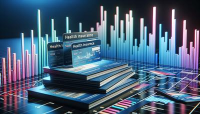 Krankenversicherungskarten mit stabilem Diagrammhintergrund