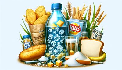 Illustration des graisses et sucres cachés dans les aliments quotidiens.