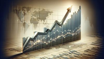 Gráfico do crescimento econômico da Índia com uma tendência otimista de alta

