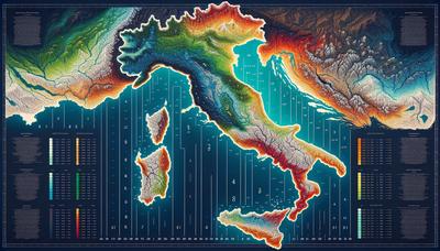 Mappa dell'Italia con zone climatiche evidenziate e date.