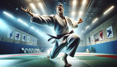'Judokan celebra la vittoria con una performance dinamica e luci vibranti'