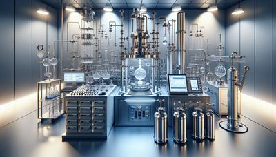 Configuration de laboratoire montrant l'hydrogénation du CO2 avec des catalyseurs avancés.