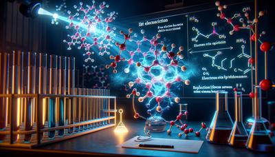 Reação química impulsionada por luz com alcenos e moléculas.