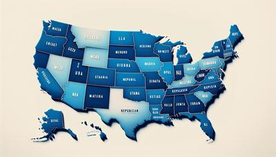 Karte, die republikanische Siege in blauen Staaten hervorhebt.