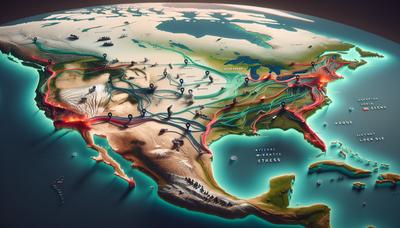 Mapa que ilustra la migración interna debido al estrés climático.