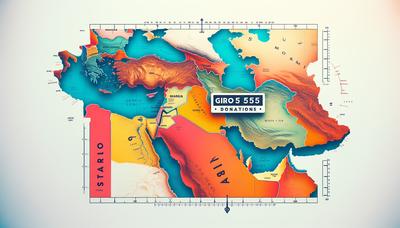 Kaart van het Midden-Oosten met Giro555 donatiebanner.