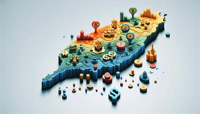 Mapa que muestra los puntos de presión económica en Taiwán.
